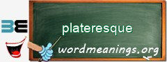 WordMeaning blackboard for plateresque